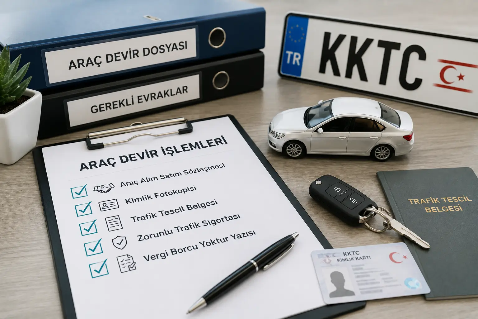 Kıbrıs araç alım satımında gerekli evrakların hazırlanması ve kontrolü.